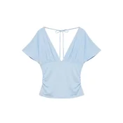 Pull&Bear Majica svetlo modra