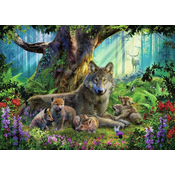 Ravensburger Puzzle Vukovi u šumi, 1000 delova