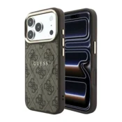 Maska Guess 4G Embossed Classic MagSafe za Samsung iPhone 17 Pro Max/ 18 Pro Max braon