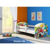 Deciji krevet ACMA II 180x80 + dusek 6 cm WHITE45