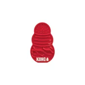 KONG lizalna podloga za priboljške Licks S, rdeča - 12,1 x 7,3 cm