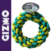 Igracka za pse - Pleteni prsten 18cm - Gizmo Crveno-Plavi