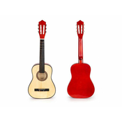 ECO TOYS Velika drvena gitara za decu crvena