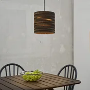 OSRAM obesna svetilka CYLINDER, 1-žarilna, rjava, O 25 cm, valoviti karton - Dnevna soba/jedilnica - Papir/karton