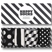 Happy Socks Lfs Box carape 4-Pack klasicne crno-bele carape