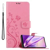 Cadorabo CADORABO Samsung Galaxy NOTE 9 v klasična zlata - ovitek v cvetličnem dizajnu z magnetnim zapiranjem, stoječo funkcijo in režami za kartice, (20562405)