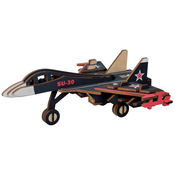 Woodcraft lesena 3D sestavljanka lovsko letalo SU30
