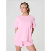 Sinsay - Dukserica sa kratkim rukavima - pastelno roze