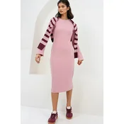 Trend Alacati Stili Ženska haljina Alc-X14774, Roze