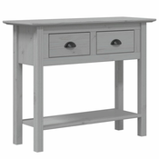 Konzolni stol BODO sivi 91 x 35 x 74 cm od masivne borovine