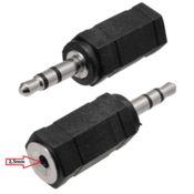 Cabletech Banana 3,5 mm adapter. M./2.5mm st. ...