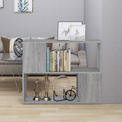 Ormaric za knjige / pregrada siva boja hrasta 80 x 24 x 63 cm