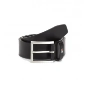 Tommy Hilfiger za moške. AM0AM08361 Usnjeni pas Hampton 4.0 Black (105 cm), Črna, Priložnostno