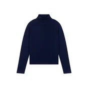 JUST CASHMERE Pulover Ava vijolično modra