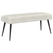 Vidaxl Klop s gumbnim oblazinjenjem Krem 110 x 40 x 46 cm Žamet