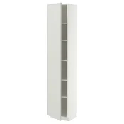 METOD Visoki element s policama, bijela/Aspudden svijetlo siva, 40x37x200 cm