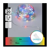 Aigostar - LED božicni niz 20xLED/2xCR2032 2m višebojan