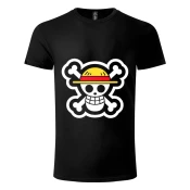 Majica sa štampom (unisex, crna) One piece