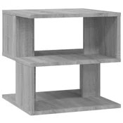 Vidaxl Stranska mizica siva sonoma 40x40x40 cm inženirski les