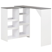 Den Barska miza s premicno polico bela 138x39x110 cm