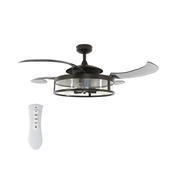 FANAWAY 212927 - LED plafonski ventilator CLASSIC 3xE27/4W/230V crni + daljinski upravljac