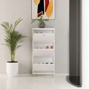 HANAH HOME Ormar za cipele Locking 3 Piece Metal White