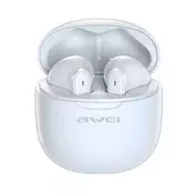 AWEI T68 Bluetooth slušalice STEREO v5.3, IPX6 + futrola za punjenje, BIJELE T68_W