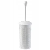 KADAX Bela prostostoječa wc krtača za kopalnico, dimenzije 11,5 x 11,5 x 40 cm