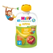 HIPP Vocni pire za bebe jabuka, kruška i banana 4M+ 100g