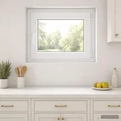 vidaXL Notranja barva okna za klet bela RISOR 70 x 55 cm