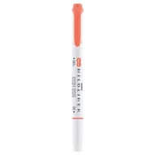 Označevalec, 1,0/3,5 mm, dvostranski, ZEBRA Mildliner Warm, rdeča