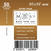 Pravi Junak Make Them Last Ovitki za karte TS80 80x80 mm, 50 ovitkov Thick