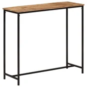 Vidaxl Konzolna mizica 80x30x74 cm trden mangov les in železo