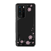 Premium ovitek Flora s Swarovski kristali za Huawei P40 Pro - črn
