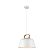 Luster na sajli CLIP 1xE27/40W/230V bela/smeda