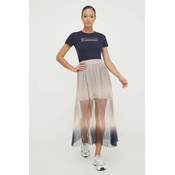 Suknja Armani Exchange boja: bež, maxi, širi se prema dolje