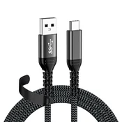 INF USB 3.2 Type-A na Type-C podatkovni kabel, 10Gbps, 3A, najlonski 0,3 m, (5000296327)