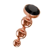 Metalni Rebrasti Butt Plug Kristal