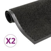 Vidaxl Protiprašni predpražniki 2 x pravokotni taftani 90x150 cm črni