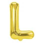 Zlati folijski balon črka L, 40 cm