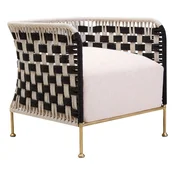 Črno-bel fotelj Satna – Premier Housewares