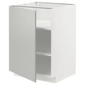 METOD Podni element s policama, bela/Havstorp svetlosiva, 60x60 cm
