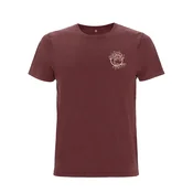 Life-Tree Majica Fairwear Organic Logo Basic Shirt Men Stone Washed Red Olive rdeča