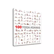 Motivaciona slika na platnu 100 Yoga asanas (moderne slike sa)