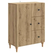Vidaxl Strani šal Artisan hrast 66 x 34,5 x 90 cm Inženirski les