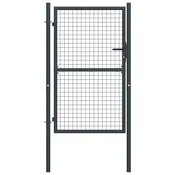Vidaxl Vrtna mrežasta vrata iz pocinkanega jekla 100 x 200 cm siva
