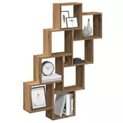 Zidna kockasta polica Artisan hrast 90x15x119,5 cm