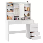 Songmics Toaletna mizica 40x983x145 cm bela