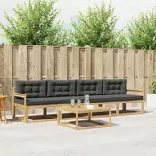Set vanjskih sofa s jastukom 4 pcs Bijela i antracit