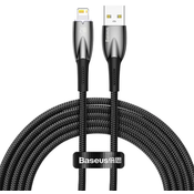 Kabel USB cable for Lightning Baseus Glimmer Series, 2.4A, 2m (Black)